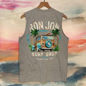 🔥EC🔥F/B Ron Jon Surf Shop Cotton Blend Crewneck Tank Top Shirt.